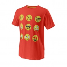 Wilson Tennis Tshirt Emoti Fun Tech (Cotton Blend) red Boys